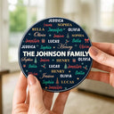 Sentimental,Christmas,Family,Custom Text - Custom Family Names Christmas - Personalized Ceramic Coaster