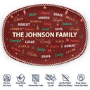 Sentimental,Christmas,Family,Cooking,Custom Text - Custom Family Names Christmas - Personalized Plate