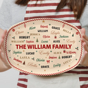 Sentimental,Christmas,Family,Cooking,Custom Text - Custom Family Names Christmas - Personalized Plate