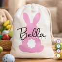 Grandpa,Gift For Kids,Grandma,Grandkids,Gift For Grandkids,Parents,Dad,Mom,Children - Custom Name With Backside Bunny - Personalized Favor Bag