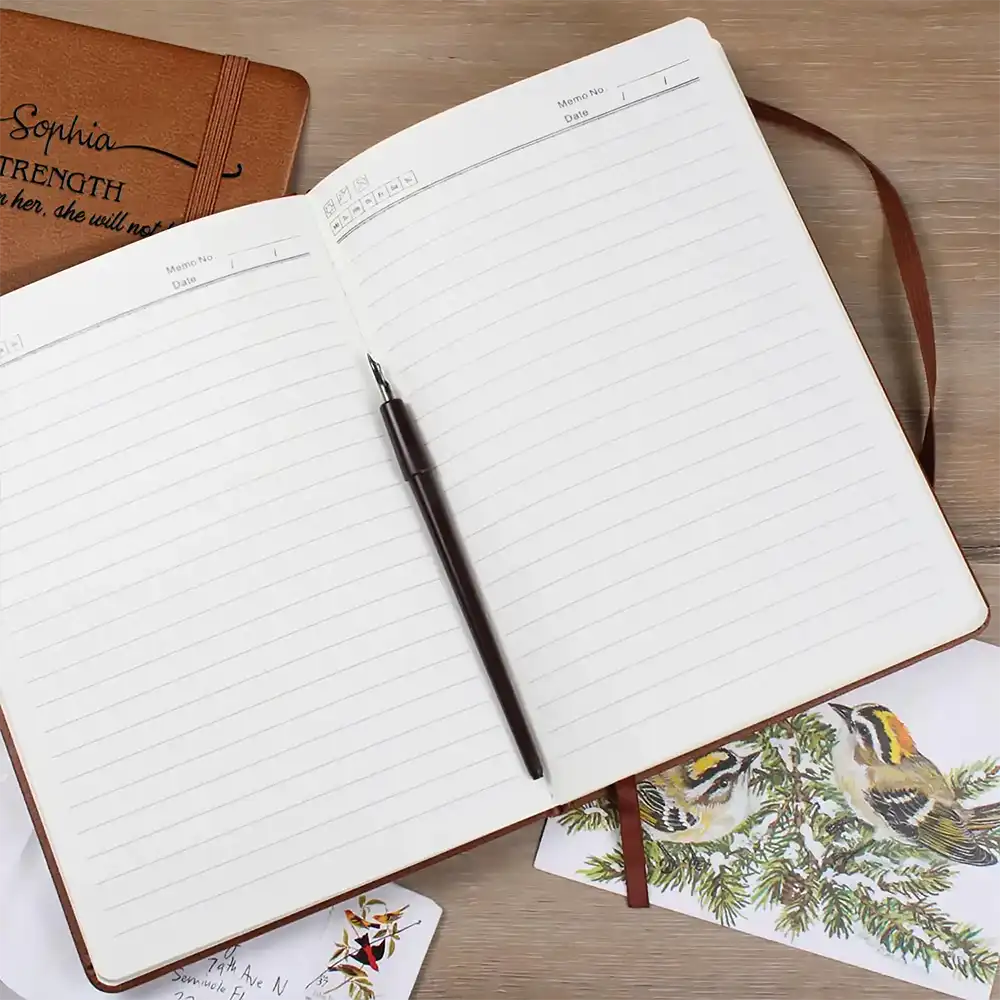 Christian, Gift For Women, Gift For Yourself, Gift For Wife, Gift For Girlfriend, Gift For Aunt, Gift For Mother, Gift For Grandma, Gift For Sisters, Gift For Sibling, Gifts For Colleagues - Custom Name With Bible Verse And Birth Month Flower - Personalized Leather Journal