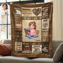 Art Design,Christmas,Cozy,Reading,Gift For Yourself,Photo - 3D Reading Woman & Man - Custom Photo 3D Book Lover My Reading Blanket I Am A Bookaholic - Personalized Fleece Blanket, Sherpa Blanket