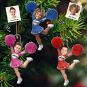 Gift For Yourself, Gift For Women, Happy, Christmas, Custom Photo - Custom Photo 3D Effect Cheerleader - Personalized Custom Shaped Acrylic Ornament
