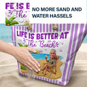 Gift For Yourself, Gift For Women, Custom Photo, Beach, Art Design, Summer, Playful, Photo - Beach Chair 3D Effect - Custom Photo 3D Summer Concept Just A Girl Who Loves Beaches - Personalized Beach Bag