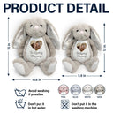 Memorial,Family,Gift For Grandparents,Parents,Sad - Custom Photo A Cuddle From Heaven Memorial - Personalized Soft Toy Bunny