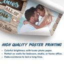 Gift For Couples,Gift For Husband,Gift For Wife,Love,Custom Photo - Custom Photo All Of Me Loves All Of You Romantic Couple - Personalized Poster
