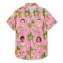Family, Beach, Summer, Happy, Gift For Bestie, Gift For Yourself, Gift For Women, Gift For Men, Gift For Girlfriend, Gift For Boyfriend, Gift For Couples - Custom Photo Aloha The Family - Personalized Hawaiian Shirt