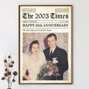 Wedding Anniversary,Gift For Couples,Gift For Husband,Gift For Wife,Happy - Custom Photo Anniversary Poster For Couple - Personalized Poster