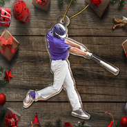 Gift For Yourself,Gift For Women,Gift For Men,Happy,Christmas,Custom Photo,Baseball,Softball - Custom Photo Baseball Players - Personalized Acrylic Photo Ornament