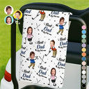 Happy, Sport Dad, Golf, Gift For Father, Gift For Men, Gift For Grandpa, Gift For Husband - Custom Photo Best Dad By Par - Personalized Golf Towel