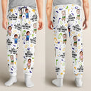 Happy,Golf,Dad's Hobby,Sport Dad,Gift For Father,Gift For Grandpa,Grandpa's Hobby,Gift For Husband - Custom Photo Best Dad By Par Funny Kid - Personalized Pajama Pants