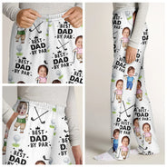 Custom Photo Best Dad By Par Funny Kid - Personalized Pajama Pants