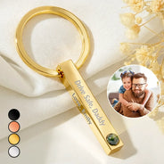 Dad - Daughters (Adult), Dad - Daughters (Young), Dad - Sons, Dad - Children, New Dad, Single Dad, Dog Dad, Cat Dad, Pet Dad - Custom Photo Best Dad Ever - Personalized Photo Projection Keychain