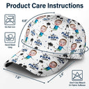 Gift For Father,Gift For Grandpa,Custom Photo,Happy - Custom Photo Best Dad Grandpa Ever - Personalized Classic Cap