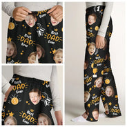 Gift For Father,Custom Photo,Funny - Custom Photo Best Papa Ever Trophy Dad - Personalized Pajama Pants