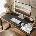 Custom Photo,Art Design,Top Market,Family,Sentimental,Photo - Pencil Sketch - Bold - Custom Photo Bold Sketch Family Where Life Begins - Personalized Leather Desk Mat