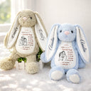 Art Design,Sentimental,Back To School,Gift For Kids,Photo - Pencil Sketch - Bold - Custom Photo Bold Sketch Kid Here A Special Hug Between Us Two - Personalized Soft Toy Bunny