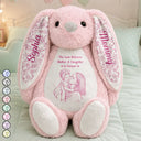 Adorable, Art Design, Gift For Grandkids, Gift For Granddaughter, Photo - Pencil Sketch - Bold - Custom Photo Bold Sketch The Love Between Grandma And Granddaughter Is Forever - Personalized Soft Toy Bunny