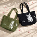 Custom Photo, Beach, Art Design, Summer, Pet Lovers, Playful, Photo - Pencil Sketch - Bold - Custom Photo Bold Sketch Woman Man Dog Cat Funny Portrait - Personalized Corduroy Tote Bag