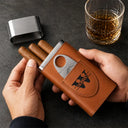 Art Design,Confident,Gift For Men,Gift For Yourself,Photo - Pencil Sketch - Bold - Custom Photo Bold Sketch You're Still Smokin' Hot - Personalized Cigar Case