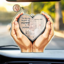 Custom Photo, Gift For Mother, New Mom, New baby, Happy - Custom Photo Calendar The Moment You Became My Mom Dad - Personalized Acrylic Car Hanger