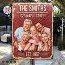 Custom Photo, Art Design, Family, Humorous, Photo - Caricature - Remove BG - Custom Photo Caricature Family Together - Personalized Classic Metal Signs
