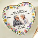 Funny,Gift For Bestie,Old Best friends - Custom Photo Caricature Until We Are Old And Senile - Personalized Ring Dish