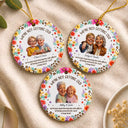 Old Besties, Art Design, Gift For Bestie, Christmas, Humorous, Photo - Caricature - Remove BG - Custom Photo Caricature We Are Not Getting Old - Personalized Circle Ceramic Ornament