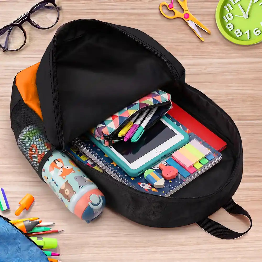 Adorable,Art Design,Back To School,Gift For Kids,Photo - Cartoon Portrait - Custom Photo Cartoon Portrait Adorable Kid Ready For School - Personalized Kids Backpack