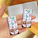 Adorable,Art Design,Back To School,Reading,Gift For Kids,Photo - Cartoon Portrait - Custom Photo Cartoon Portrait Kid Affirmation Ruler - Personalized Custom Shaped Magnetic Bookmark Clip