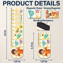 Adorable,Art Design,Back To School,Reading,Gift For Kids,Photo - Cartoon Portrait - Custom Photo Cartoon Portrait Kid Affirmation Ruler - Personalized Custom Shaped Magnetic Bookmark Clip