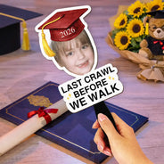 Graduation,Happy,Gift For Yourself,Gift For Women,Gift For Men,Gift For Daughter,Gift For Son,Gift For Bestie - Custom Photo Childhood Look Who's Graduated Grad Props - Personalized Graduation Handheld Fan