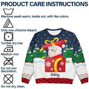 Parents,Gift For Women,Gift For Men,Gift For Mother,Gift For Grandpa,Gift For Father,Gift For Grandma,Dog Lovers,Dog Mom,Dog Dad,Cat Lovers,Cat Mom,Cat Dad,Pet Lovers,Pet Mom,Pet Dad,Happy,Christmas - Custom Photo Christmas Present - Personalized Unisex Ugly Sweater