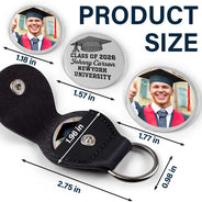Graduation,Happy - Custom Photo Class Of Graduation Senior - Personalized Leather Pocket Hug