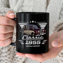 Gift For Father,Custom Photo,Proud,Remove BG Photo - Custom Photo Classic Car Limited Edition - Personalized Black Mug