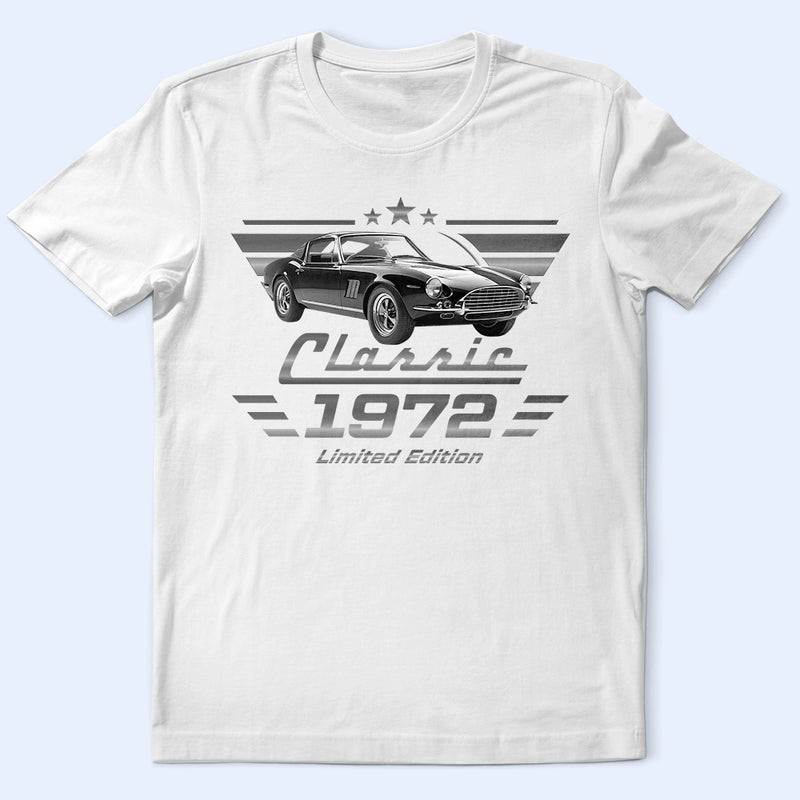 Gift For Father,Gift For Grandpa,Gift For Men,Non-Eng,Photo,Humorous - Custom Photo Classic Car Limited Edition - Personalized T Shirt