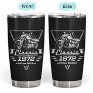 Gift For Father, Custom Photo, Proud, Remove BG Photo - Custom Photo Classic Car Limited Edition - Personalized Tumbler