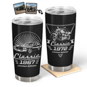 Gift For Father, Custom Photo, Proud, Remove BG Photo - Custom Photo Classic Car Limited Edition - Personalized Tumbler