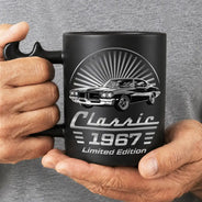 Gift For Father, Custom Photo, Proud, Remove BG Photo - Custom Photo Classic Car Limited Edition - Personalized Wrench Shaped Handle Mug
