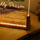 Custom Photo,Gift For Couples,LGBT,Old Couples,Gift For Women,Gift For Men,Gift For Husband,Gift For Wife,Gift For Boyfriend,Gift For Girlfriend,Love - Custom Photo Couple My Person Definition - Personalized Night Light