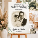 Gift For Couples, Married Couple, Custom Photo, Wedding Anniversary, Romantic, Upload Full Photo - Custom Photo Couple Wedding Anniversary - Personalized Poster