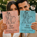 Gift For Couples, Married Couple, Custom Photo, Wedding, Romantic, Remove BG Photo - Custom Photo Couples Wedding Engaged Bachelor Party - Personalized Leather Journal
