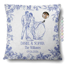 Gift For Couples, Married Couple, Custom Photo, Art Design, Wedding, Romantic, Photo - Pencil Sketch - Remove BG - Custom Photo Couples Wedding Engaged Bachelor Party - Personalized Pillow