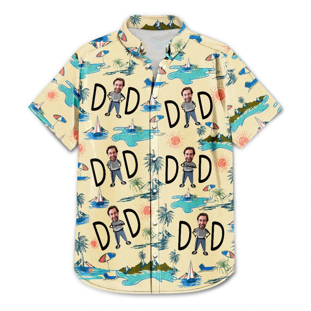 Gift For Husband, Gift For Yourself, Gift For Men, Gift For Father, Custom Photo, Funny - Custom Photo Dad Stance - Personalized Hawaiian Shirt