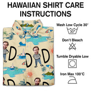 Gift For Husband, Gift For Yourself, Gift For Men, Gift For Father, Custom Photo, Funny - Custom Photo Dad Stance - Personalized Hawaiian Shirt