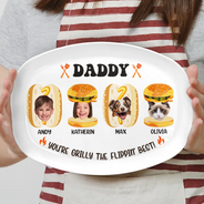 Grilling, Dad's Hobby, Gift For Father, Gift For Grandpa, Custom Photo, Funny - Custom Photo Dad You Are Grilly - Personalized Plate