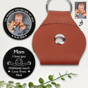 Gift For Father, Gift For Men, Gift For Husband, Happy, Gift For Yourself - Custom Photo Daddy I Love You This Much - Personalized Leather Pocket Hug