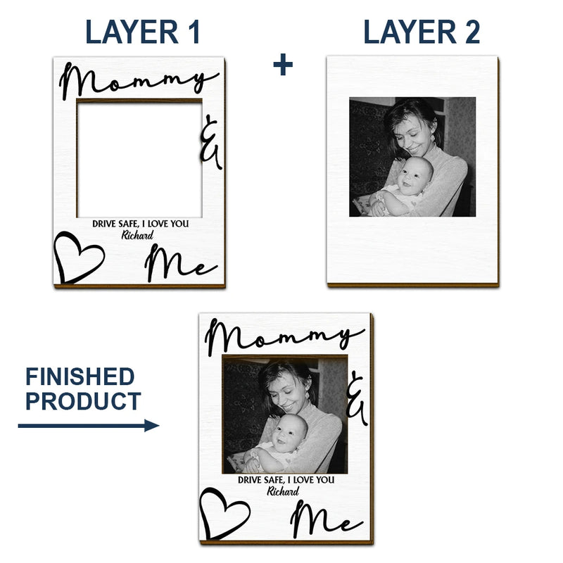 Gift For Father, Gift For Mother, Custom Photo, Love - Custom Photo Daddy Mommy Forever Your Little Baby - Personalized Custom Shaped Car Visor Clip