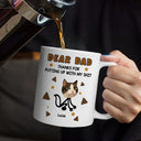 Gift For Men,Gift For Father,Dog Dad,Gift For Mother,Gift For Women,Cat Mom,Cat Dad,Dog Mom,Funny - Custom Photo Dear Dad, Thanks For Putting Up   - Personalized Mug