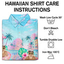 Custom Photo,Summer,Top Market,Pet Dad,Pet Lovers,Gift For Father,Playful,Remove BG Photo - Custom Photo Dog Cat Kid Summer Poolside - Personalized Hawaiian Shirt
